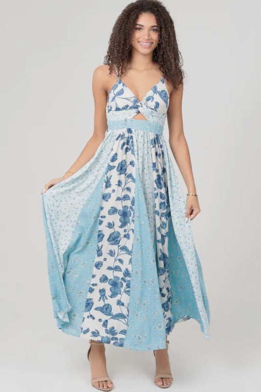 Adeline 2 - Patchwork Maxi in blue