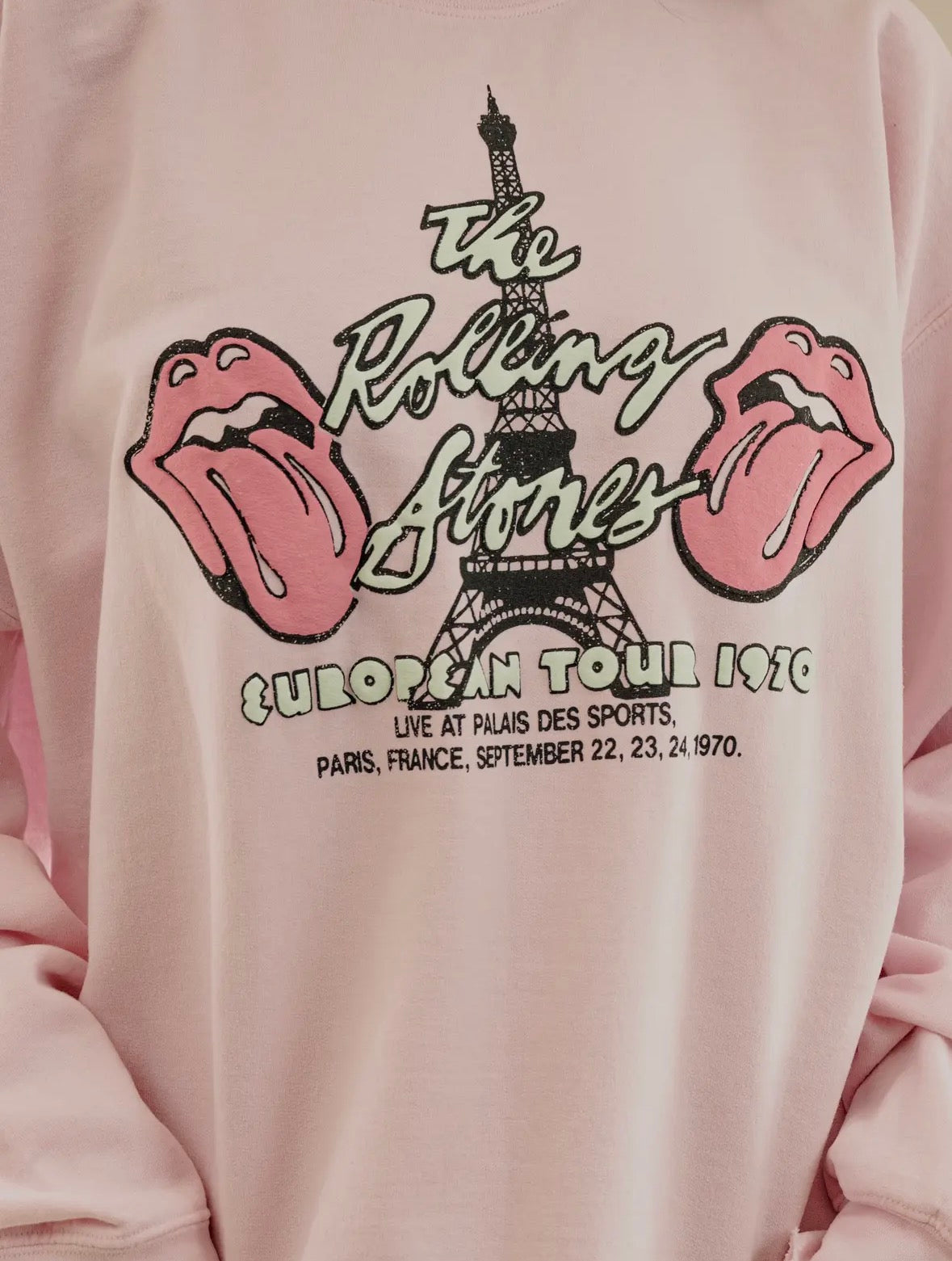 Rolling Stones Pink Fleece Sweatshirt