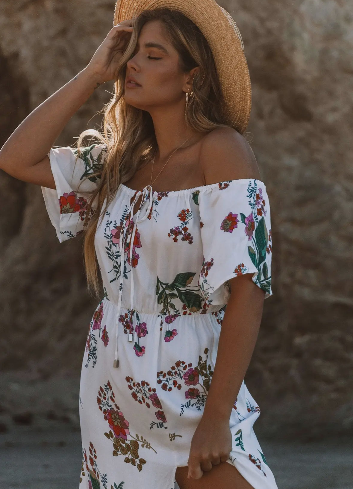 Mykonos - off the shoulder maxi dress