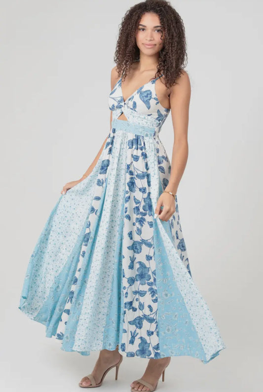 Adeline 2 - Patchwork Maxi in blue