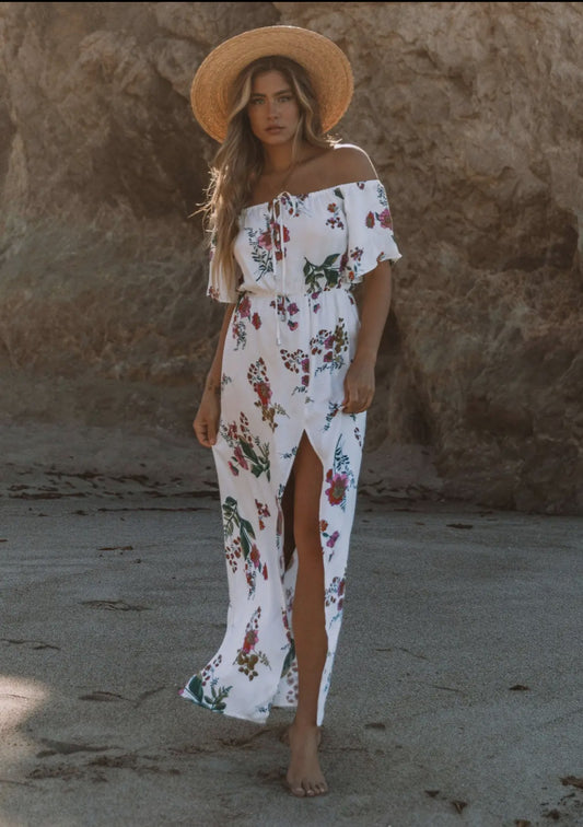 Mykonos - off the shoulder maxi dress