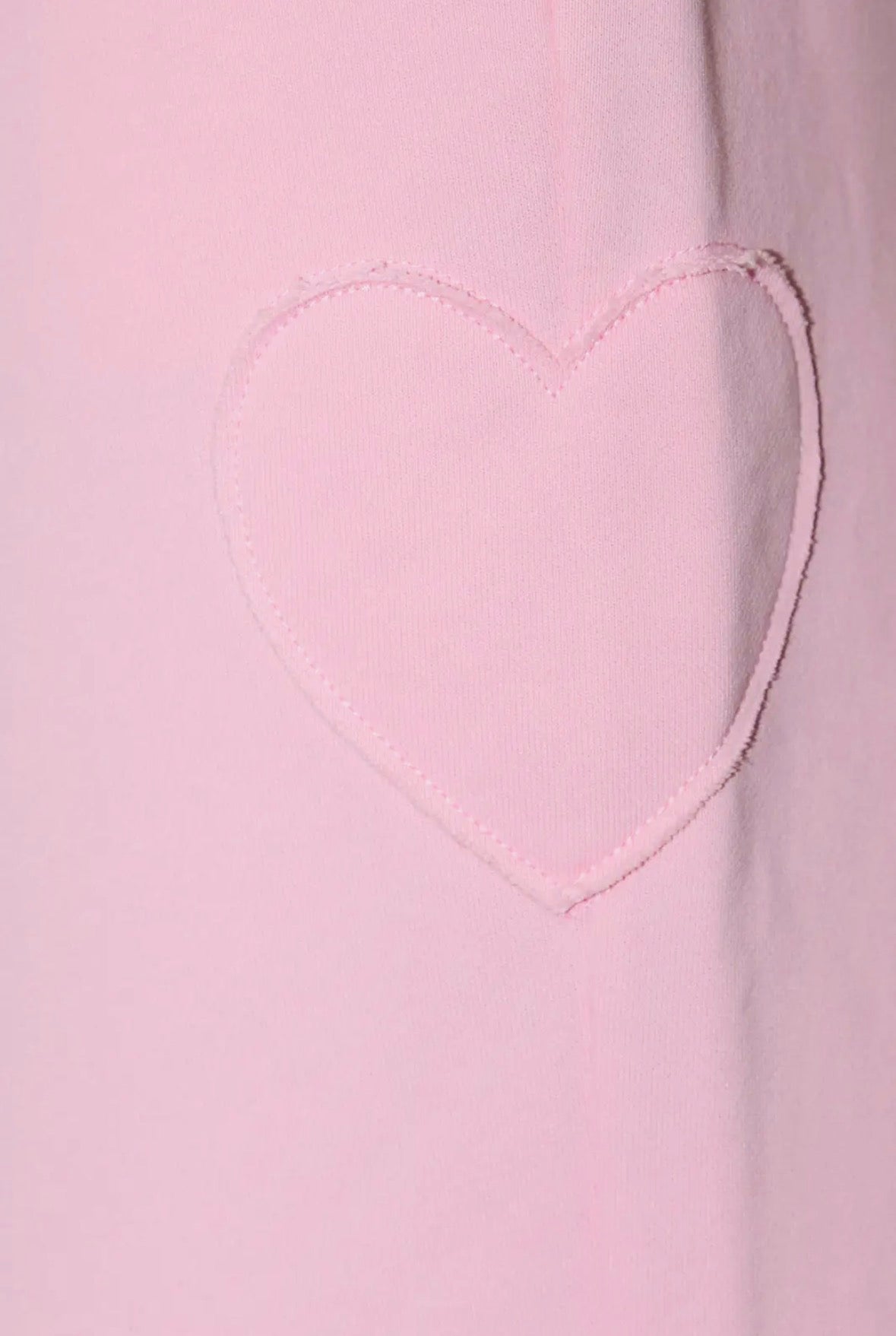 Sunday Pink Heart Patch Sweatshirt