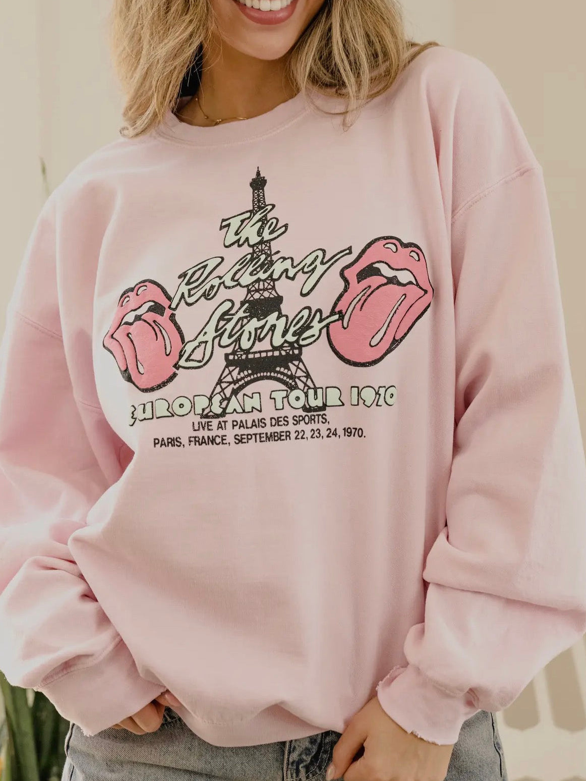 Rolling Stones Pink Fleece Sweatshirt
